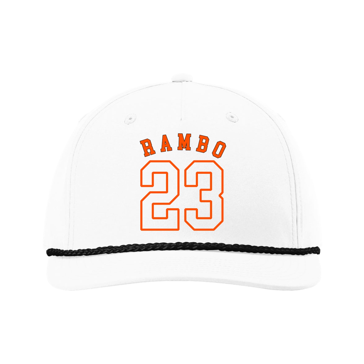 Five-Panel Classic Rope Cap — Shirsey Arch in White