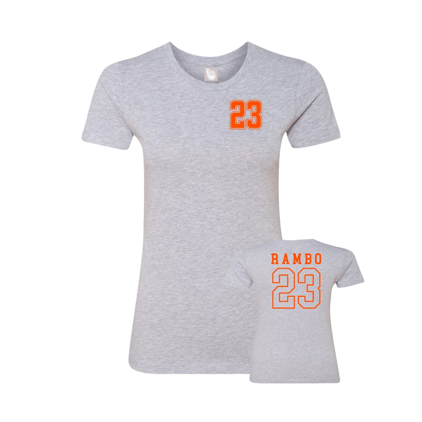 Womens Tee — Chest Back in Grey