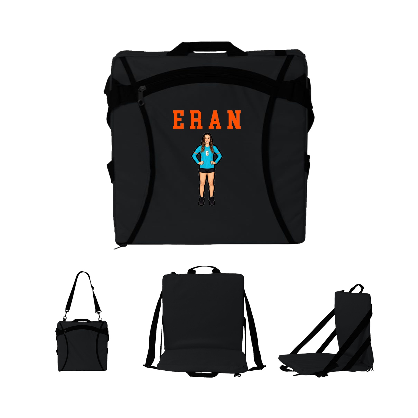 Folding Stadium Seat — Shirsey in Black