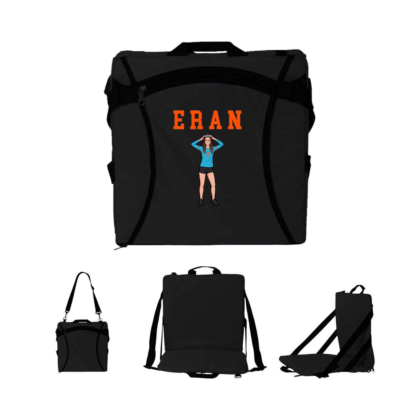 Folding Stadium Seat — Shirsey in Black
