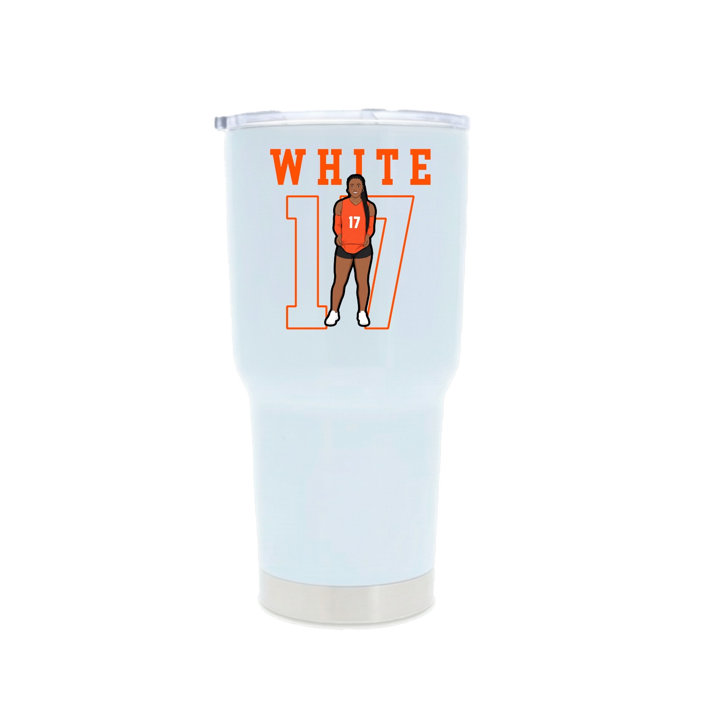 30oz Stainless Steel Tumbler — Shirsey in White