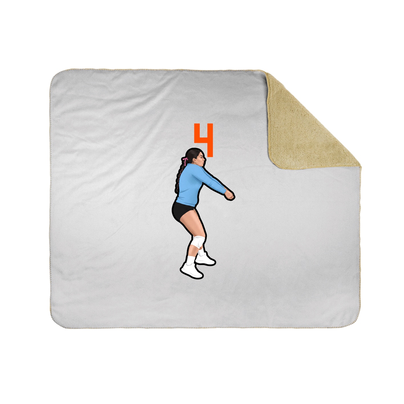 Throw Blanket — Number Top in White