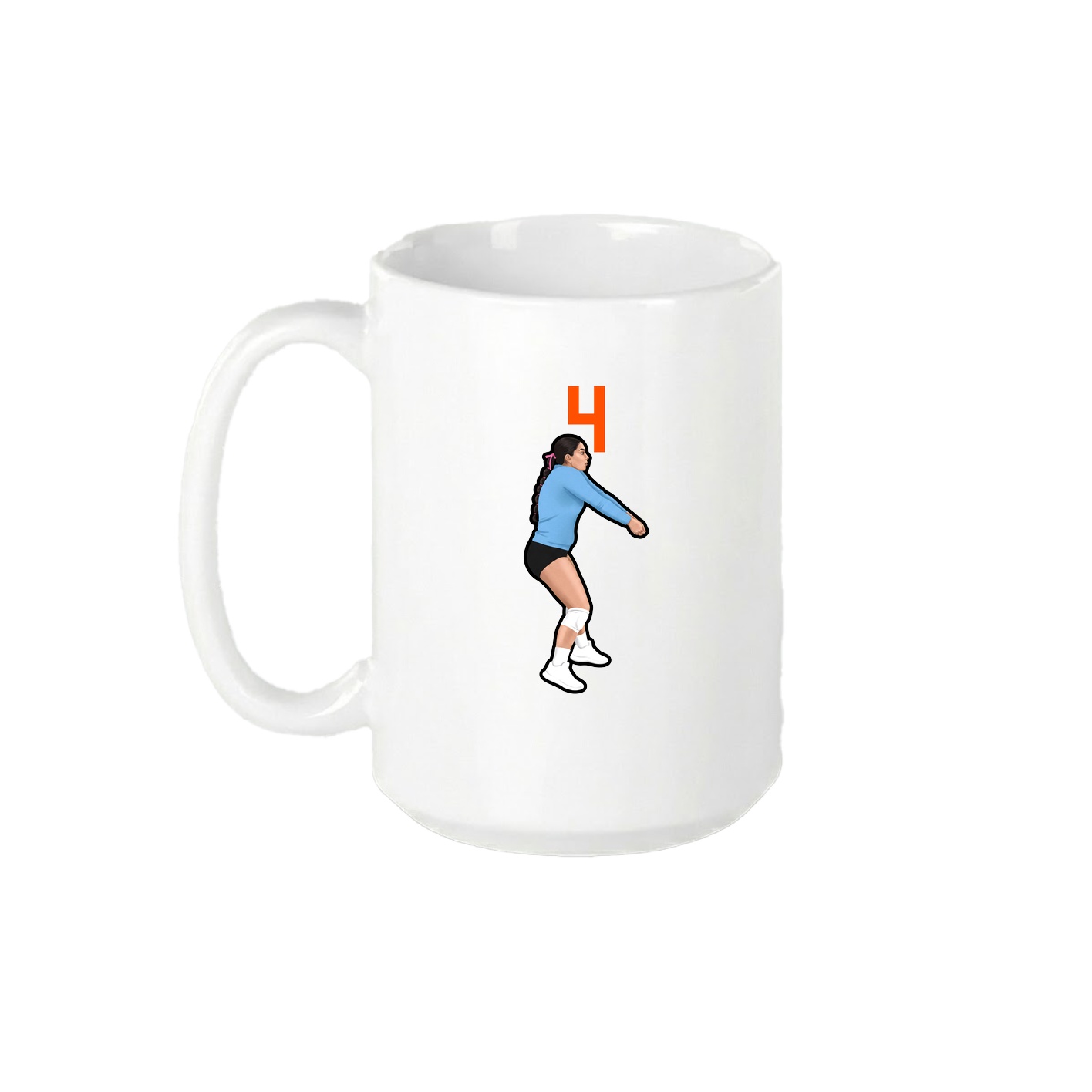 15oz Coffee Mug — Number Top in White