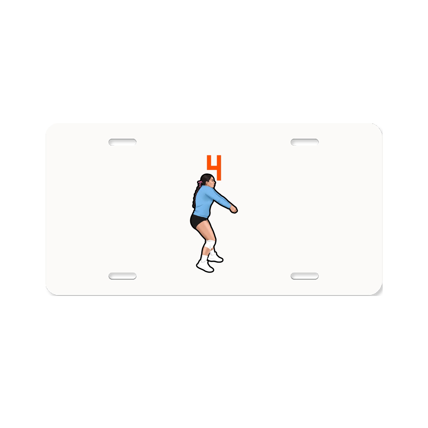 License Plate — Number Top in Classic