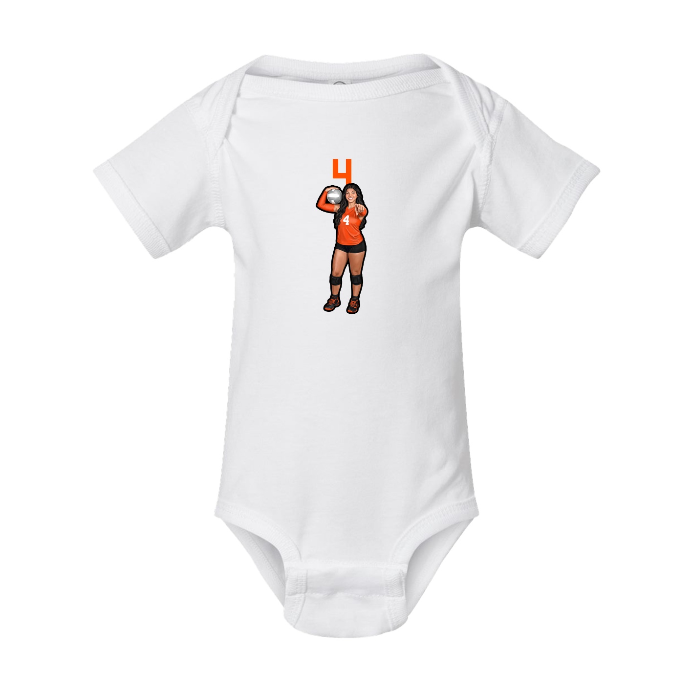 Baby Onesie — Number Top in White