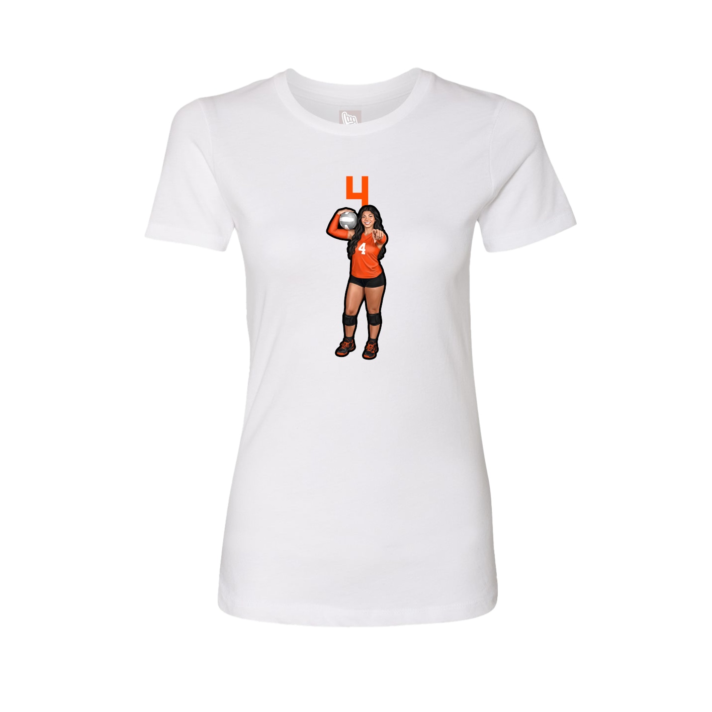 Womens Tee — Number Top in White
