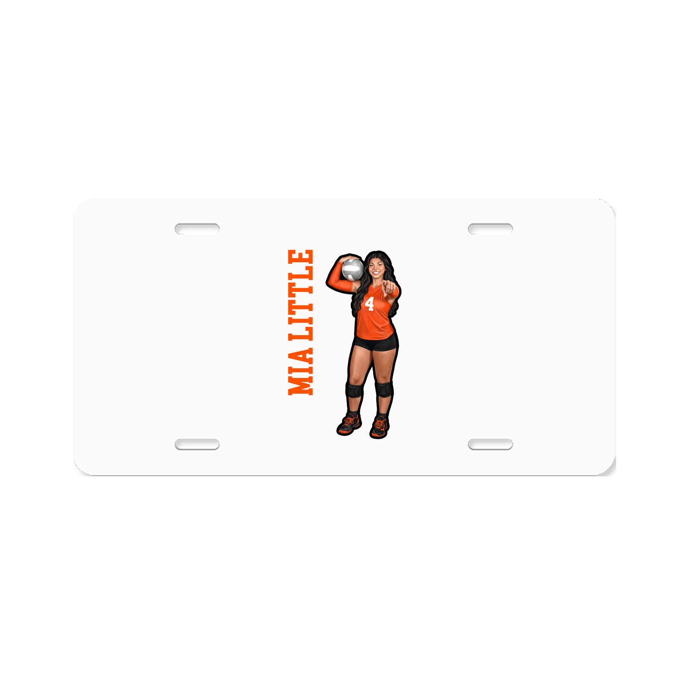 License Plate — Name Vertical in Classic