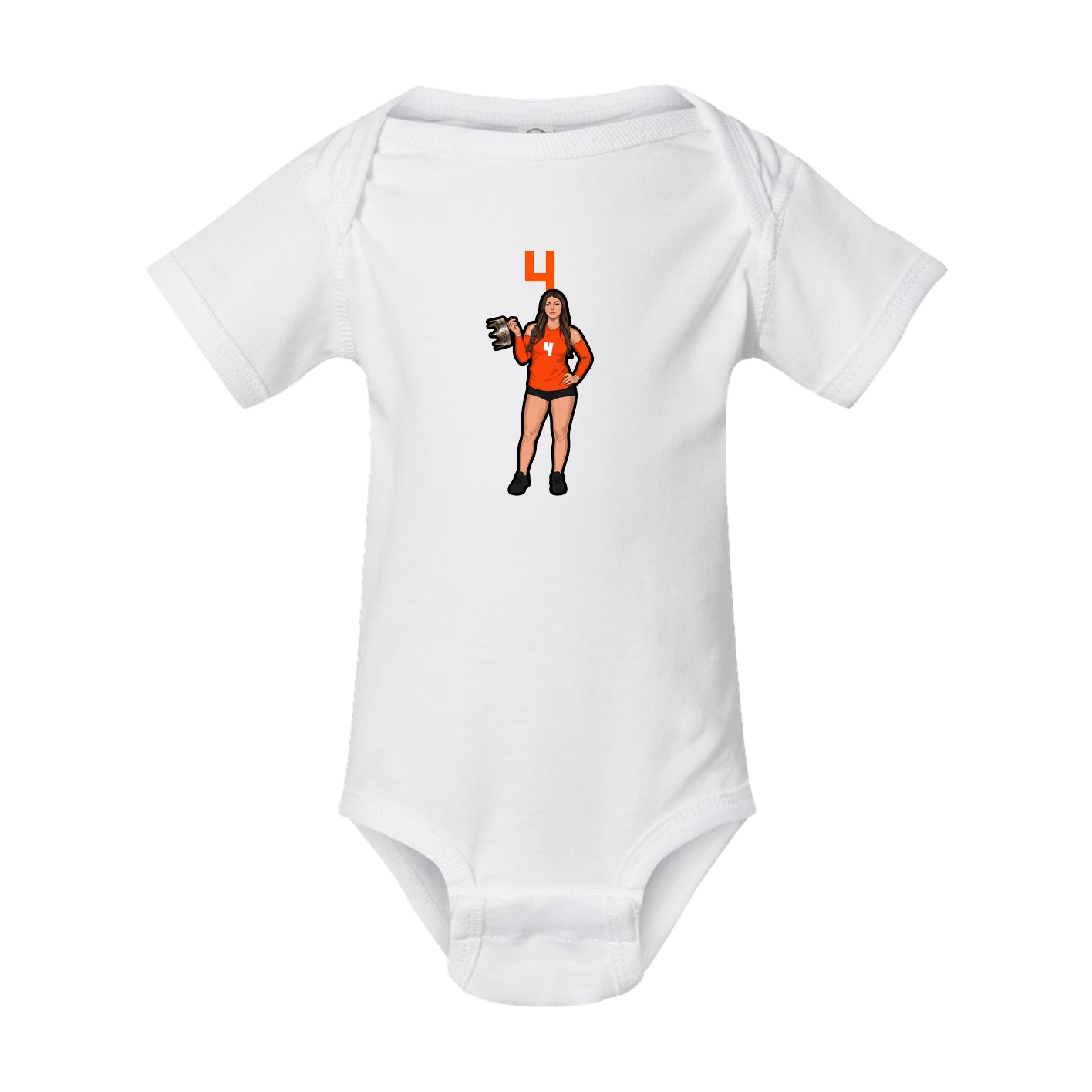 Baby Onesie — Number Top in White
