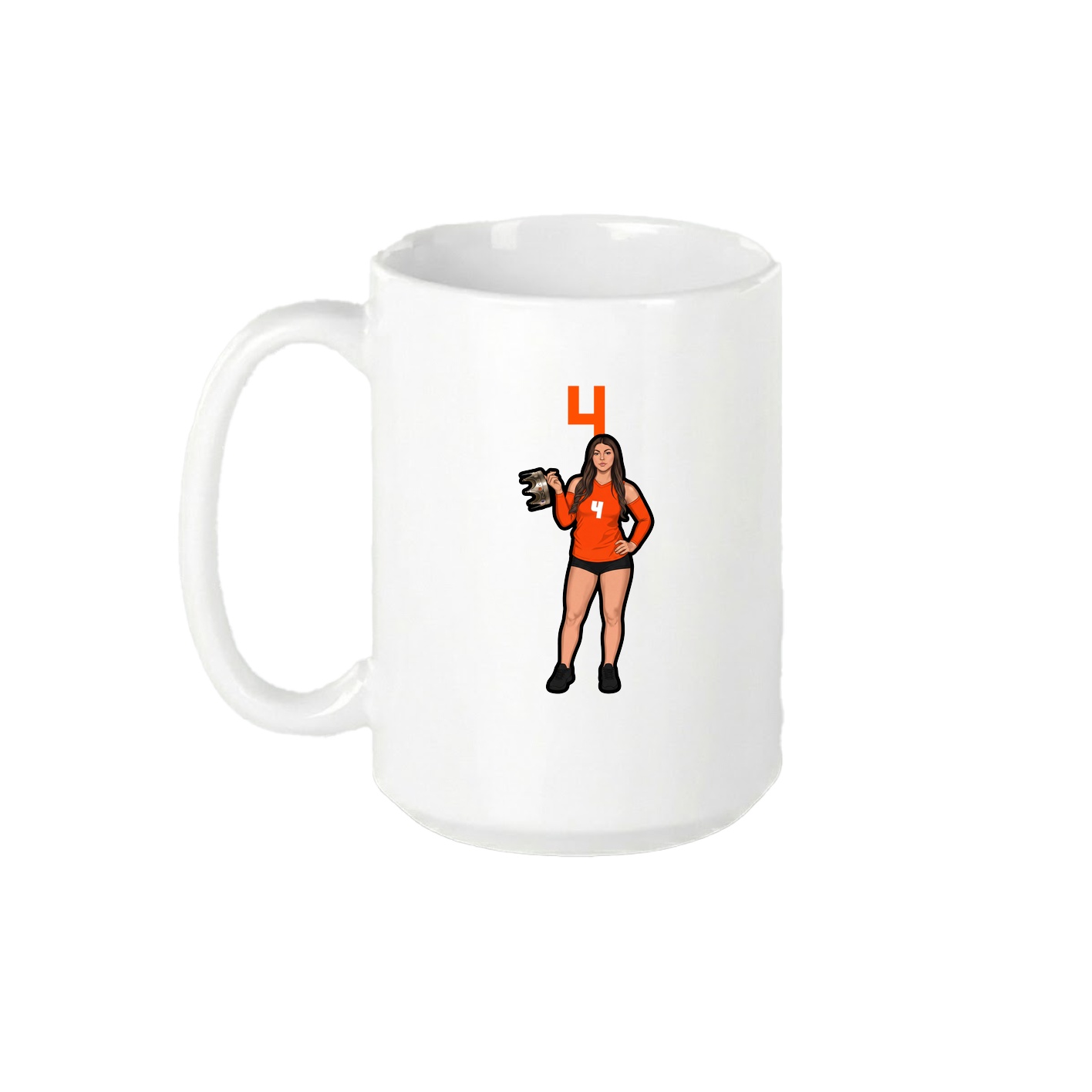 15oz Coffee Mug — Number Top in White
