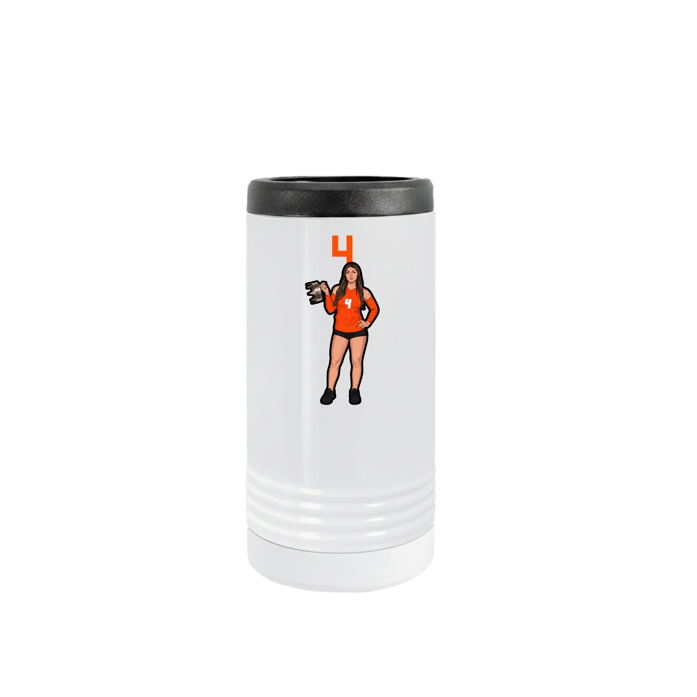 Slim Beverage Holder — Number Top in White