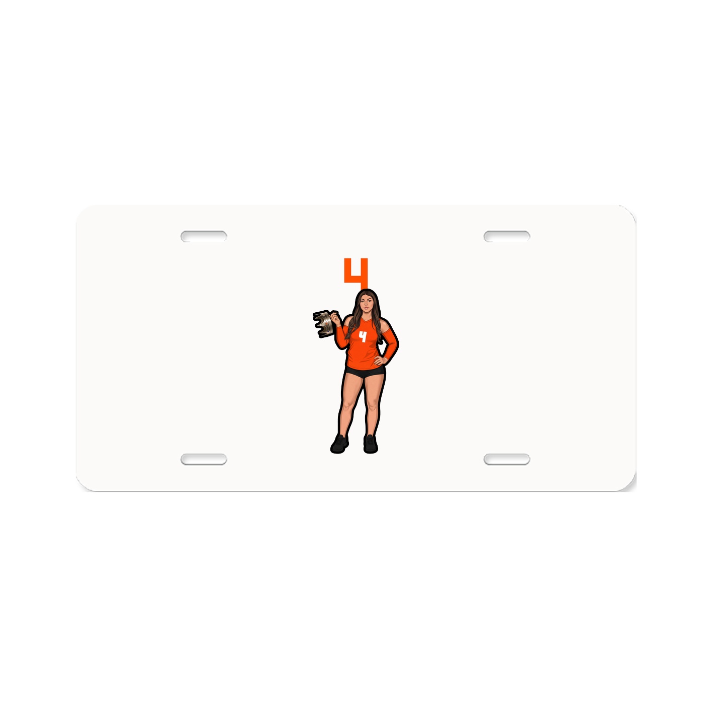 License Plate — Number Top in Classic