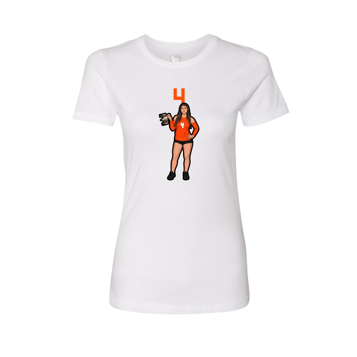 Womens Tee — Number Top in White
