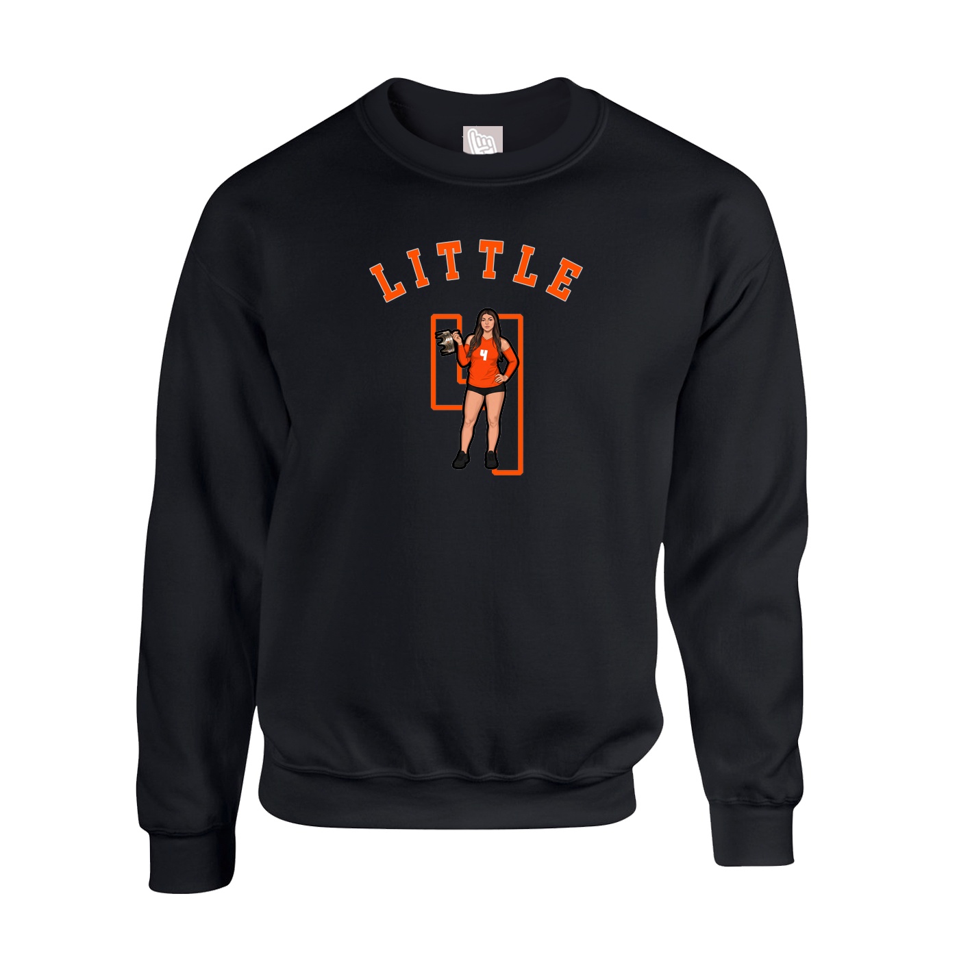 Fleece Crew — Shirsey Arch in Black
