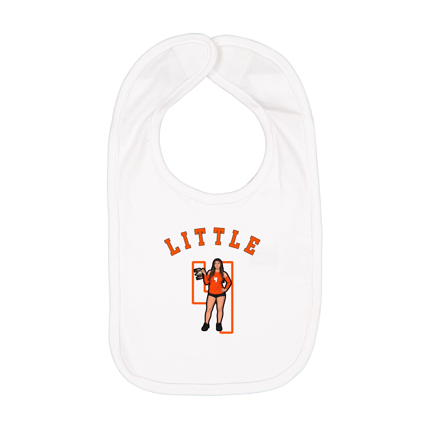 Infant Bib — Shirsey Arch in White