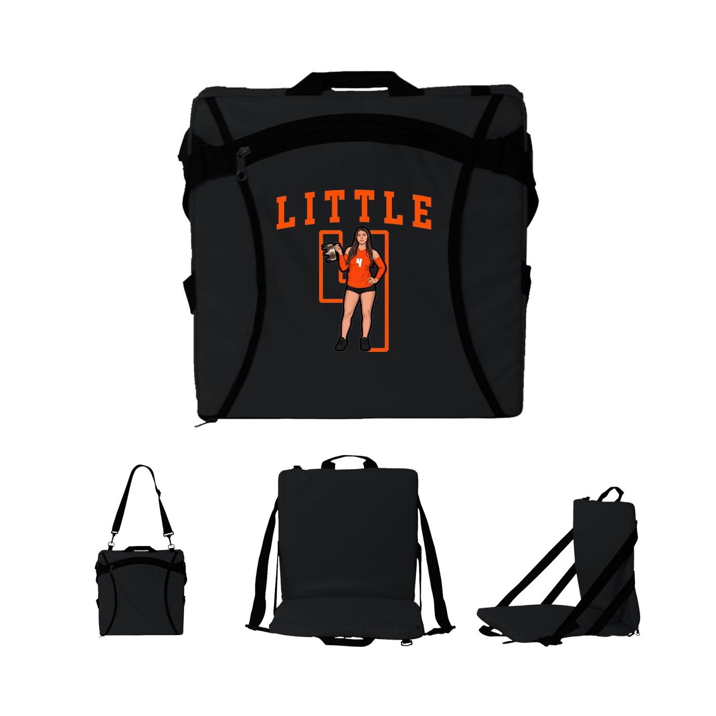 Folding Stadium Seat — Shirsey in Black