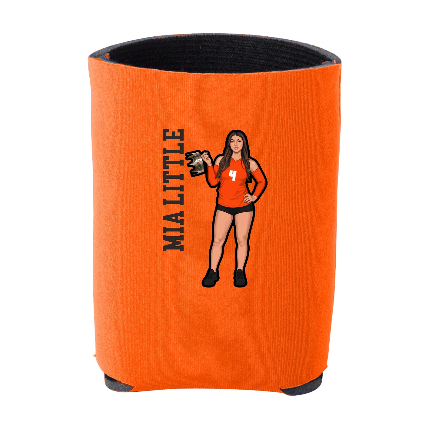 Can Holder — Name Vertical in Orange