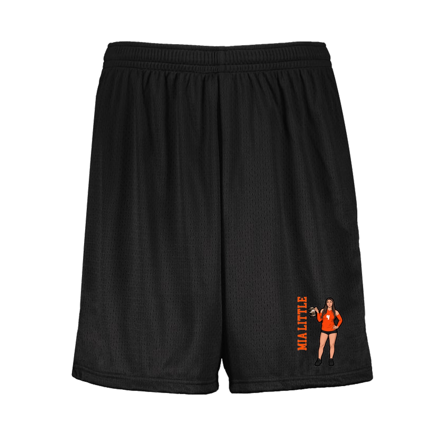 Shorts — Name Vertical in Black