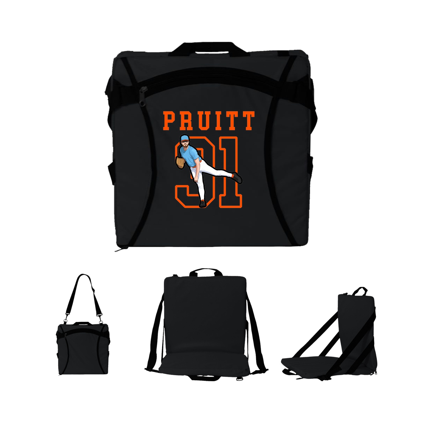 Folding Stadium Seat — Shirsey in Black