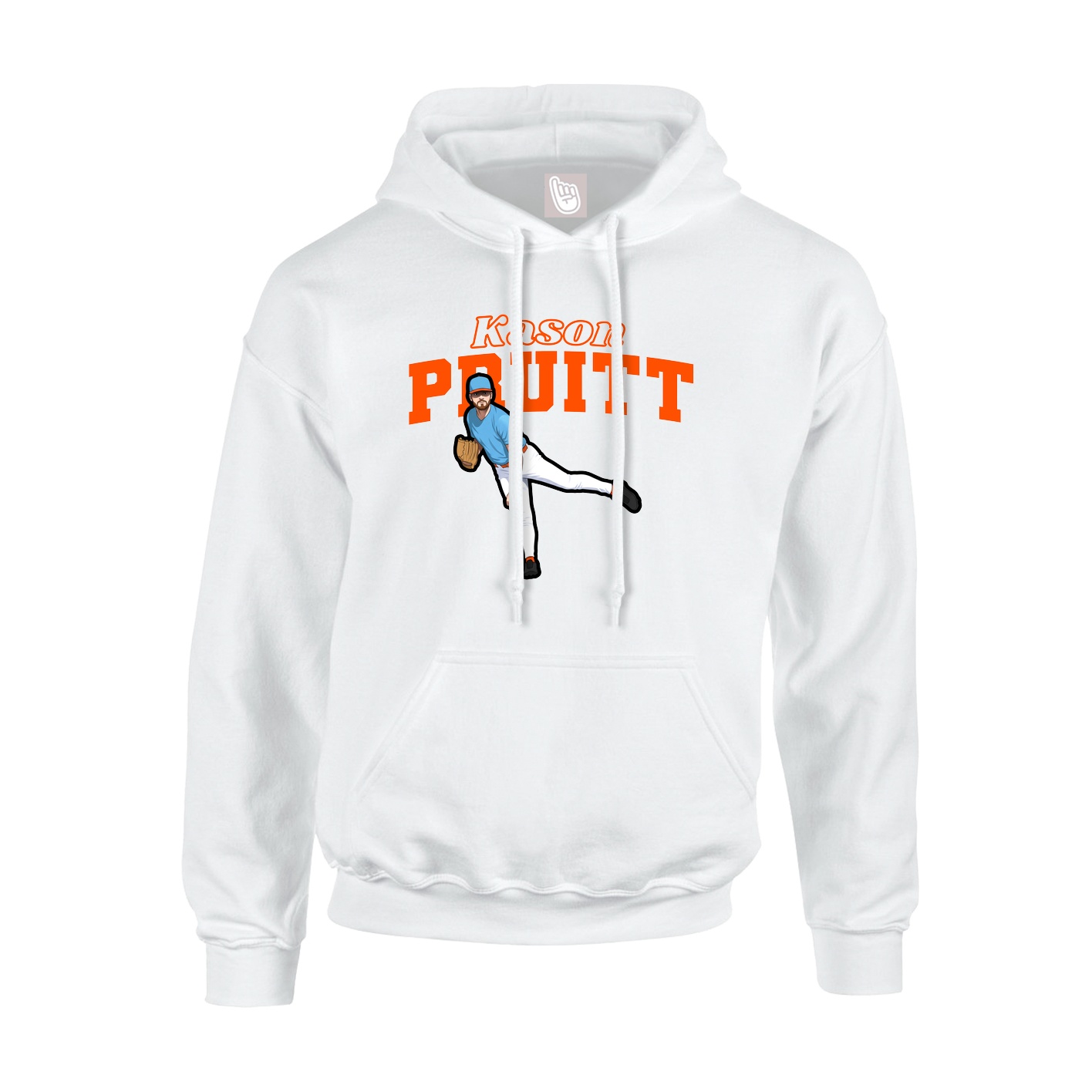 Hoodie — Name Arch in White