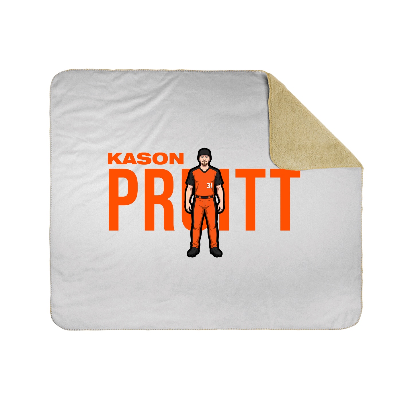 Throw Blanket — Player Name in White