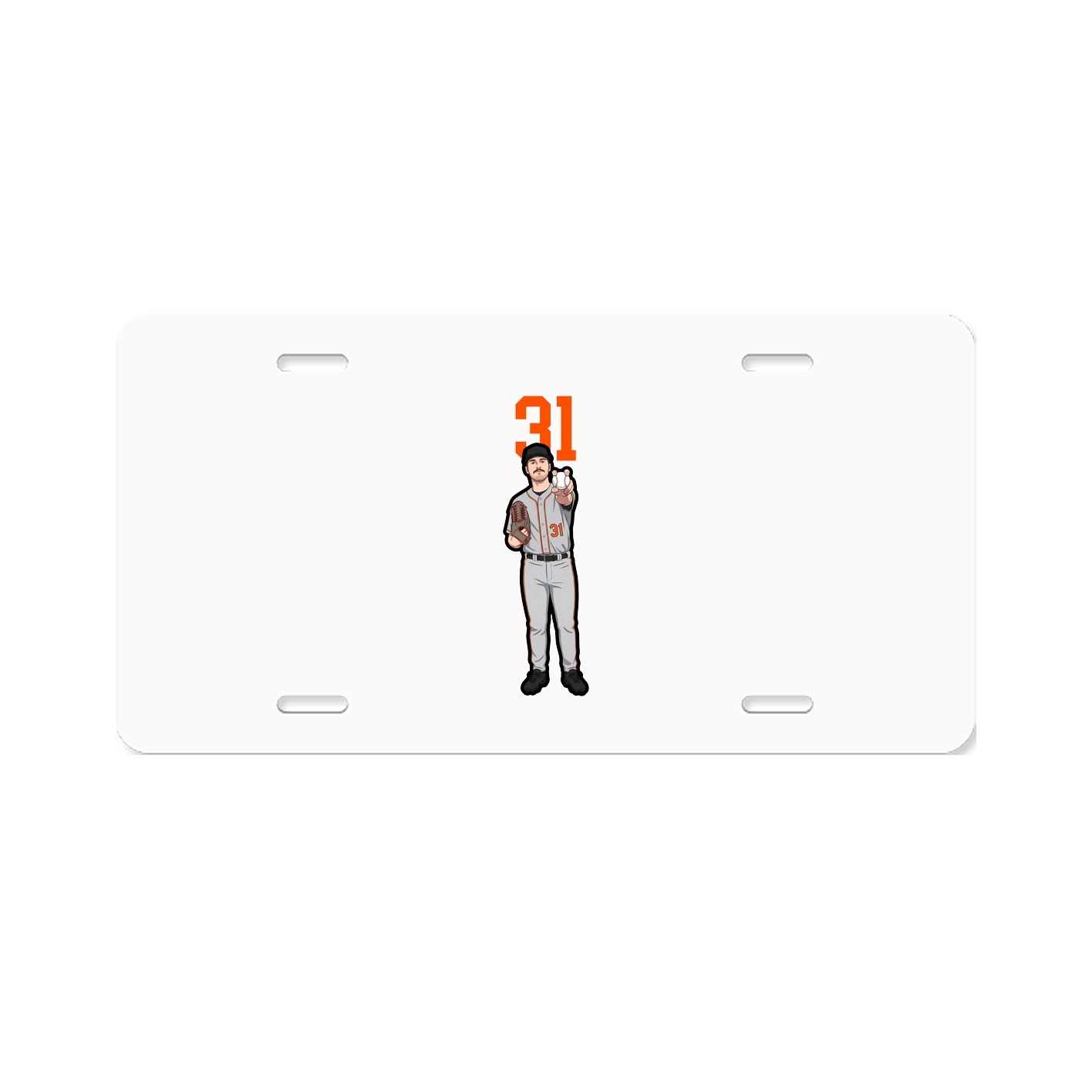 License Plate — Number Top in Classic