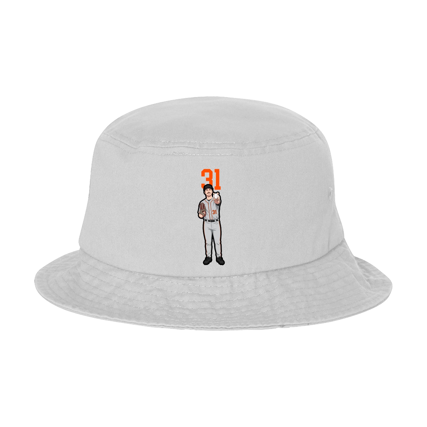 Bucket Cap — Number Top in White