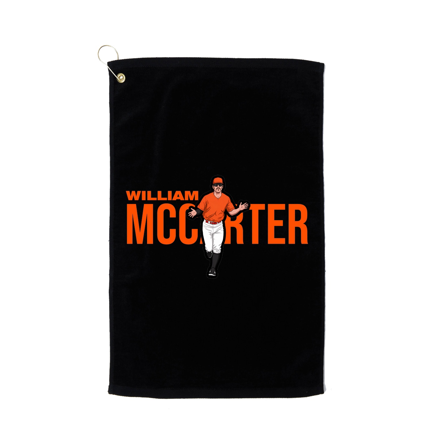 Golf Towel — Player Name in Black