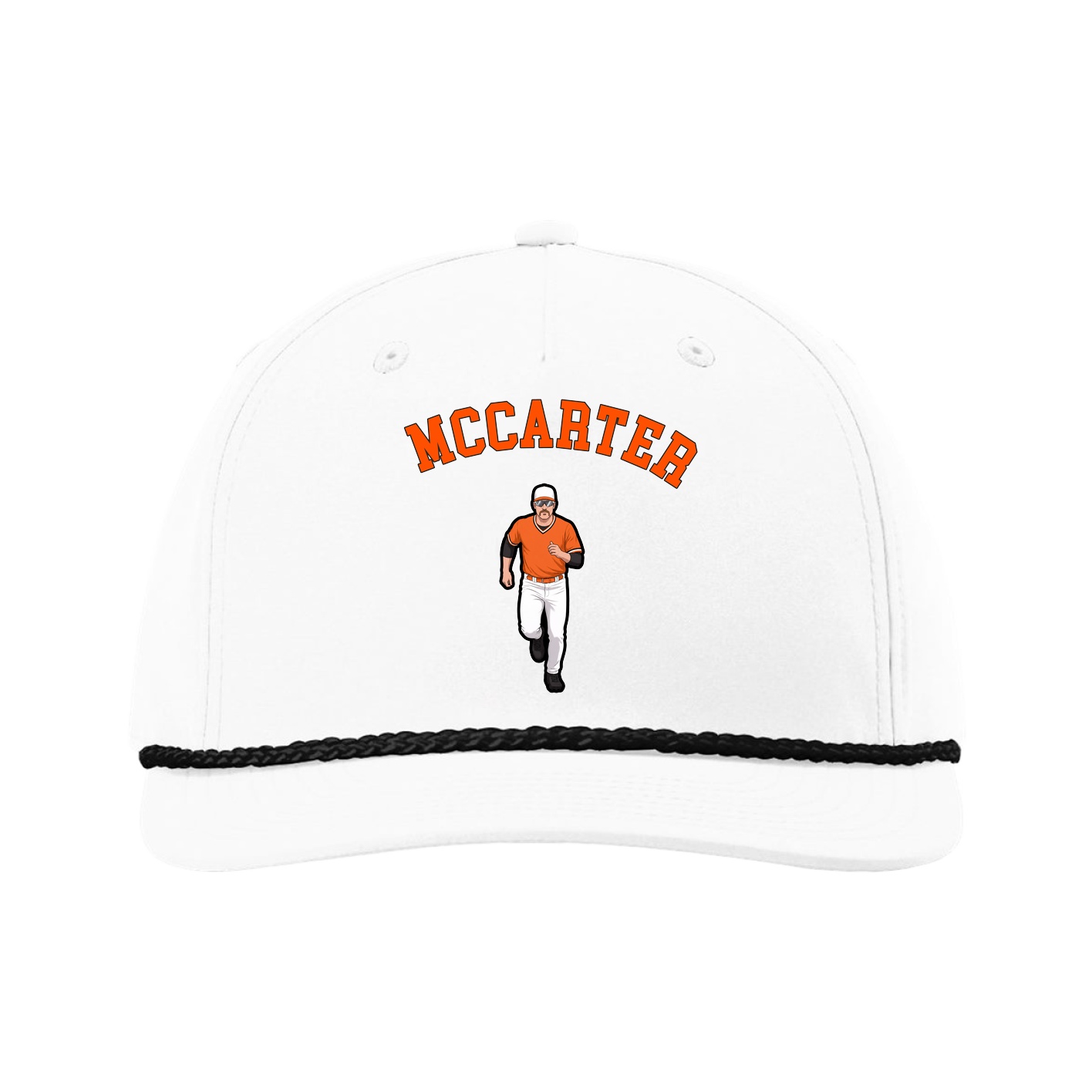 Five-Panel Classic Rope Cap — Shirsey Arch in White