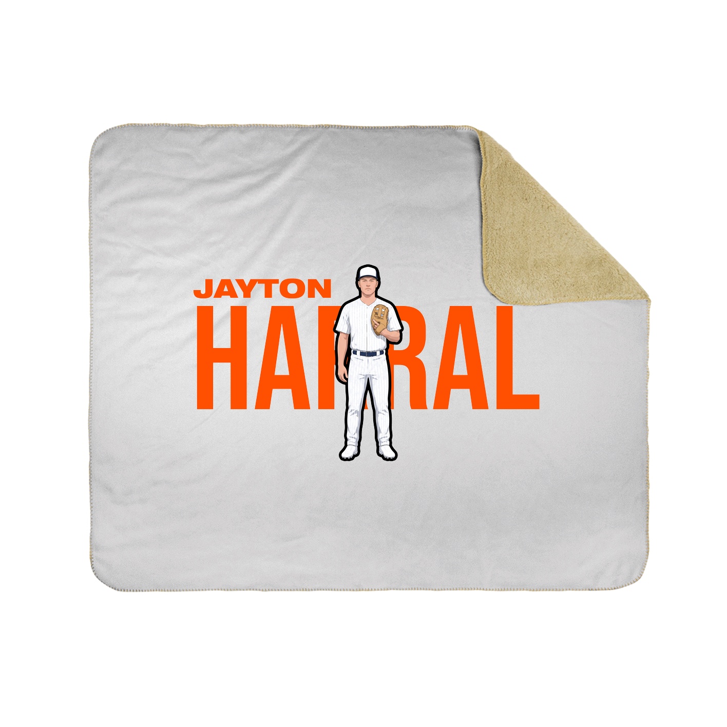 Throw Blanket — Player Name in White
