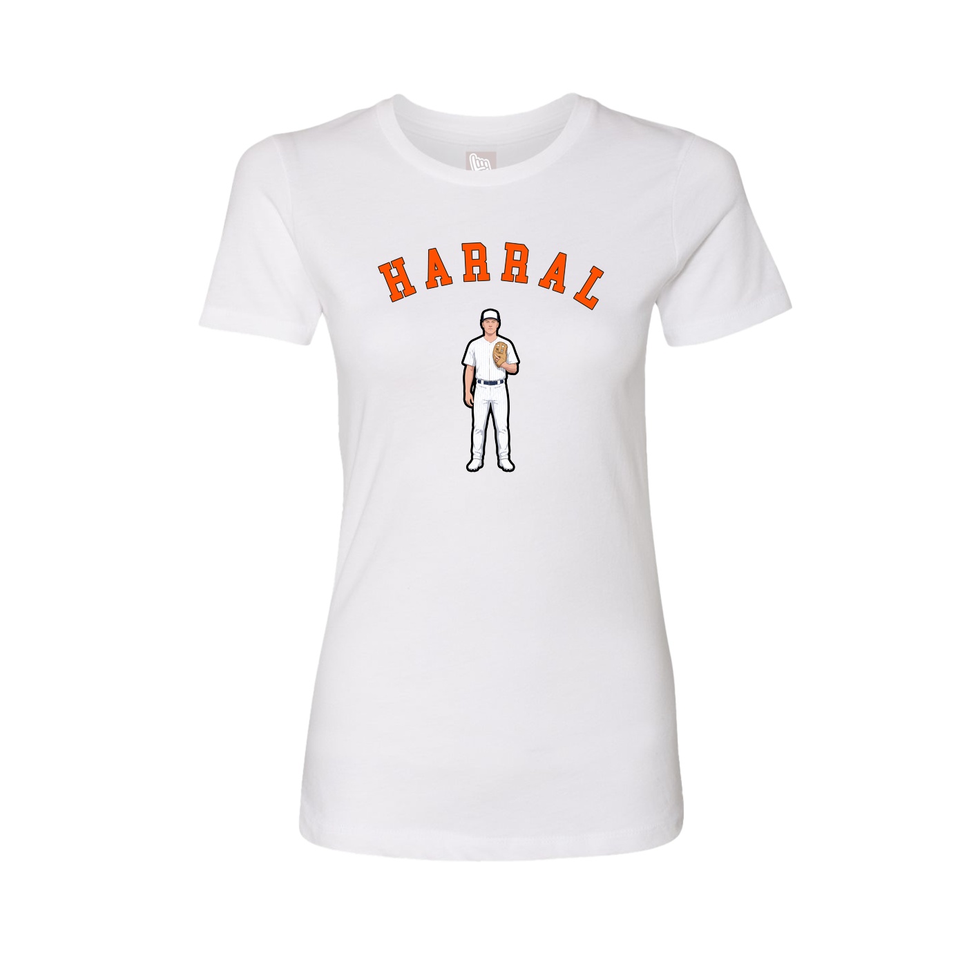 Fitted Women's Tee — Shirsey Arch in White