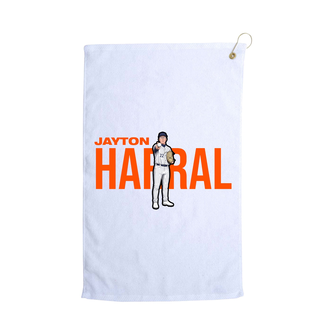 Golf Towel — Player Name in White