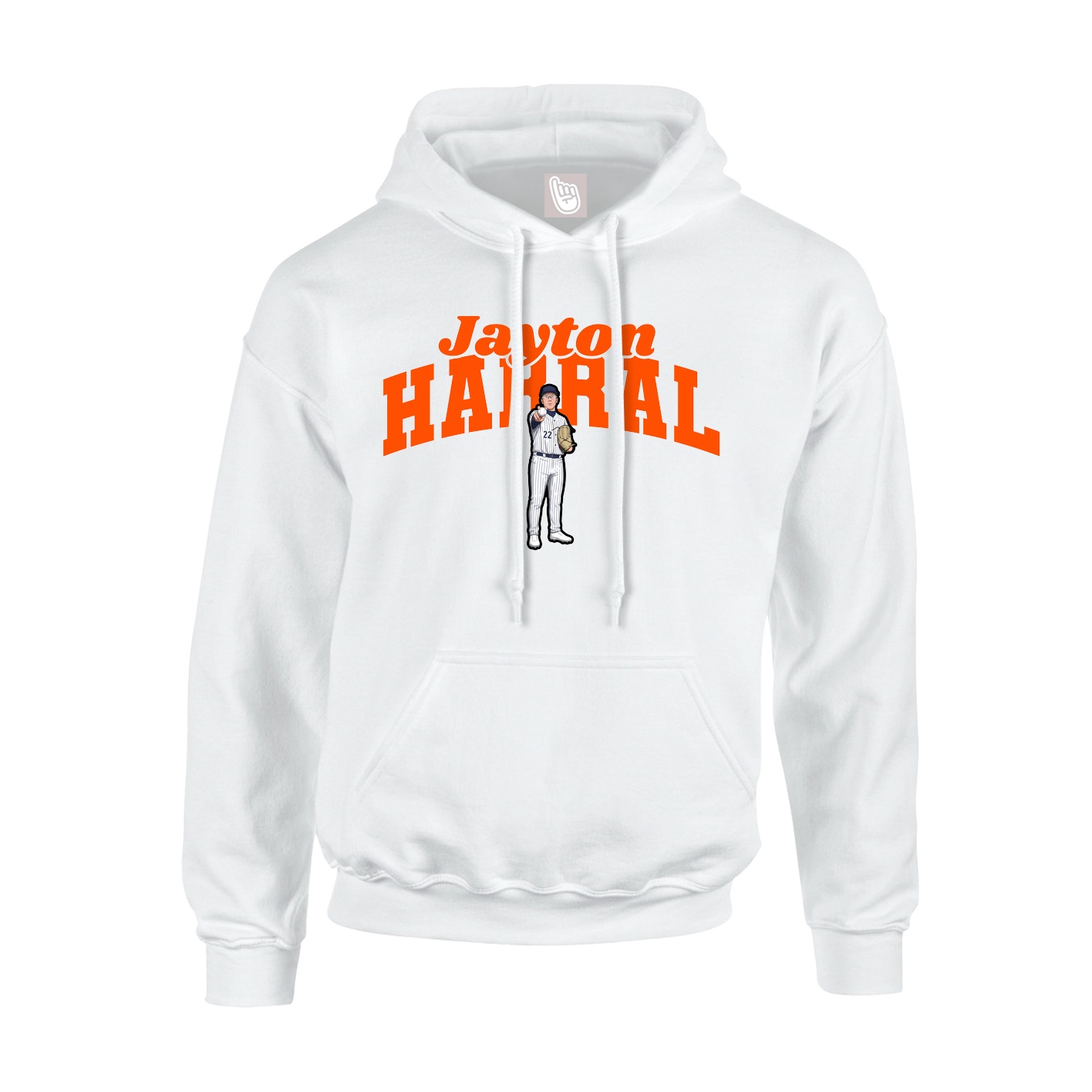 Hoodie — Signature Arch in White