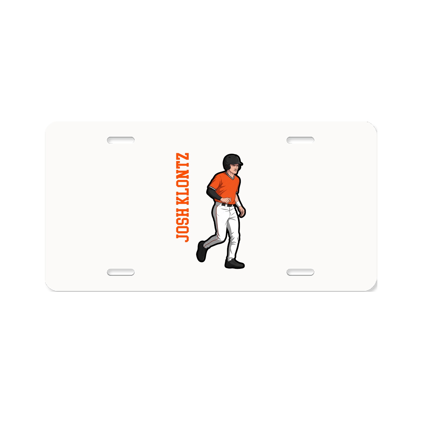 License Plate — Name Vertical in Classic