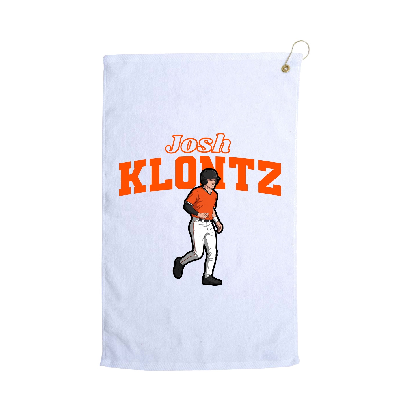 Golf Towel — Name Arch in White