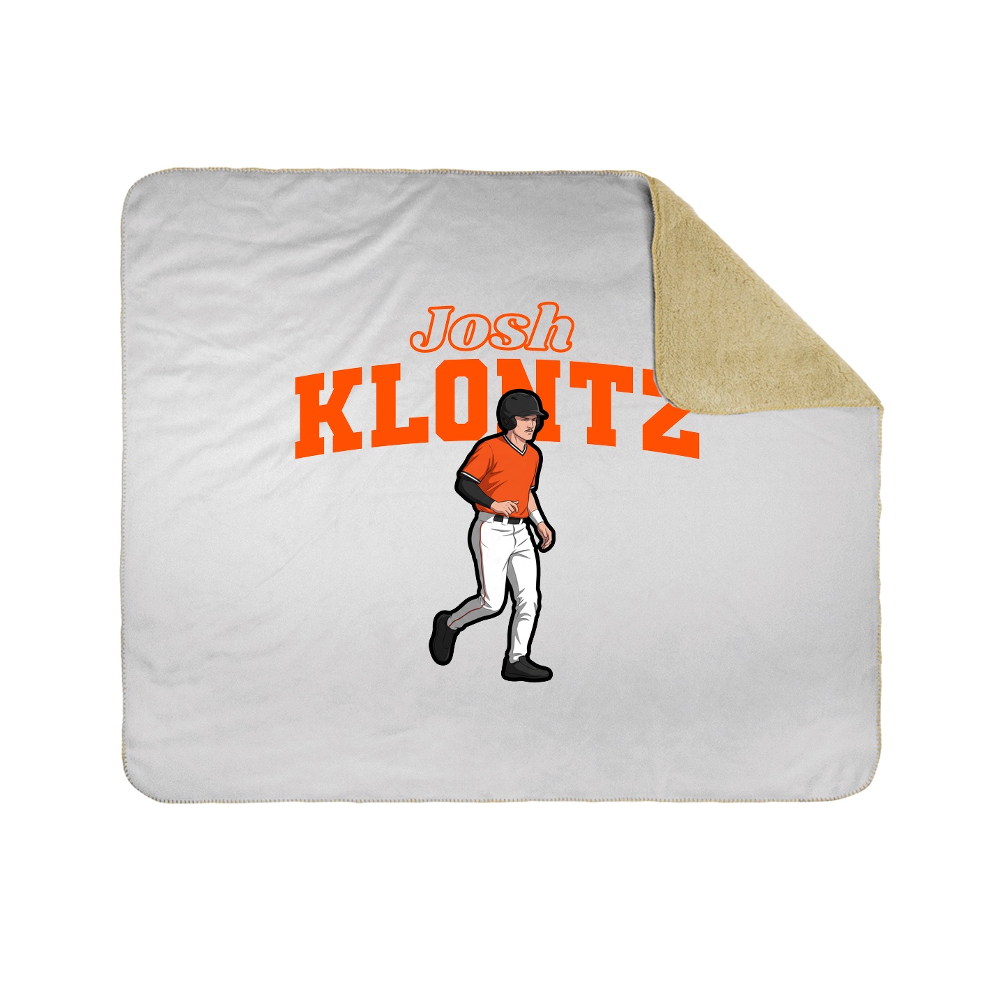 Throw Blanket — Name Arch in White