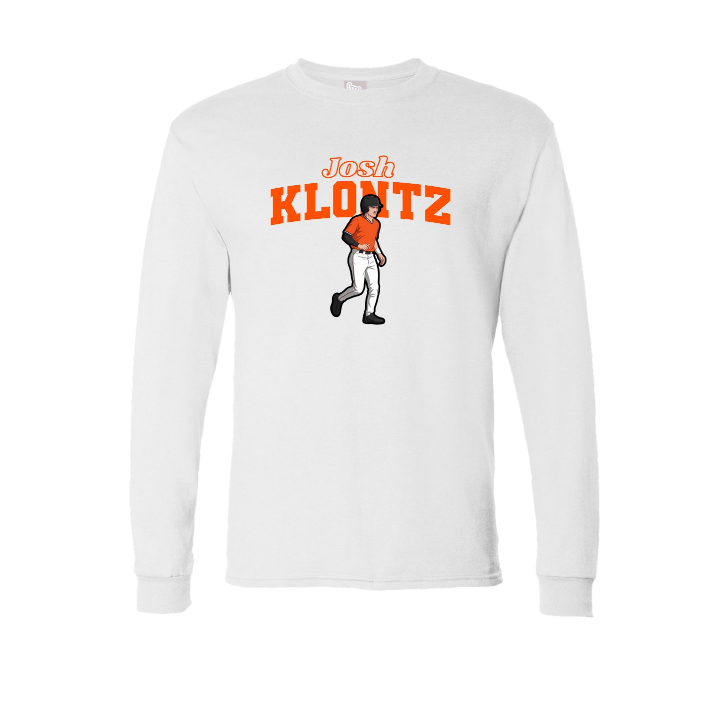 Long Sleeve Tee — Name Arch in White
