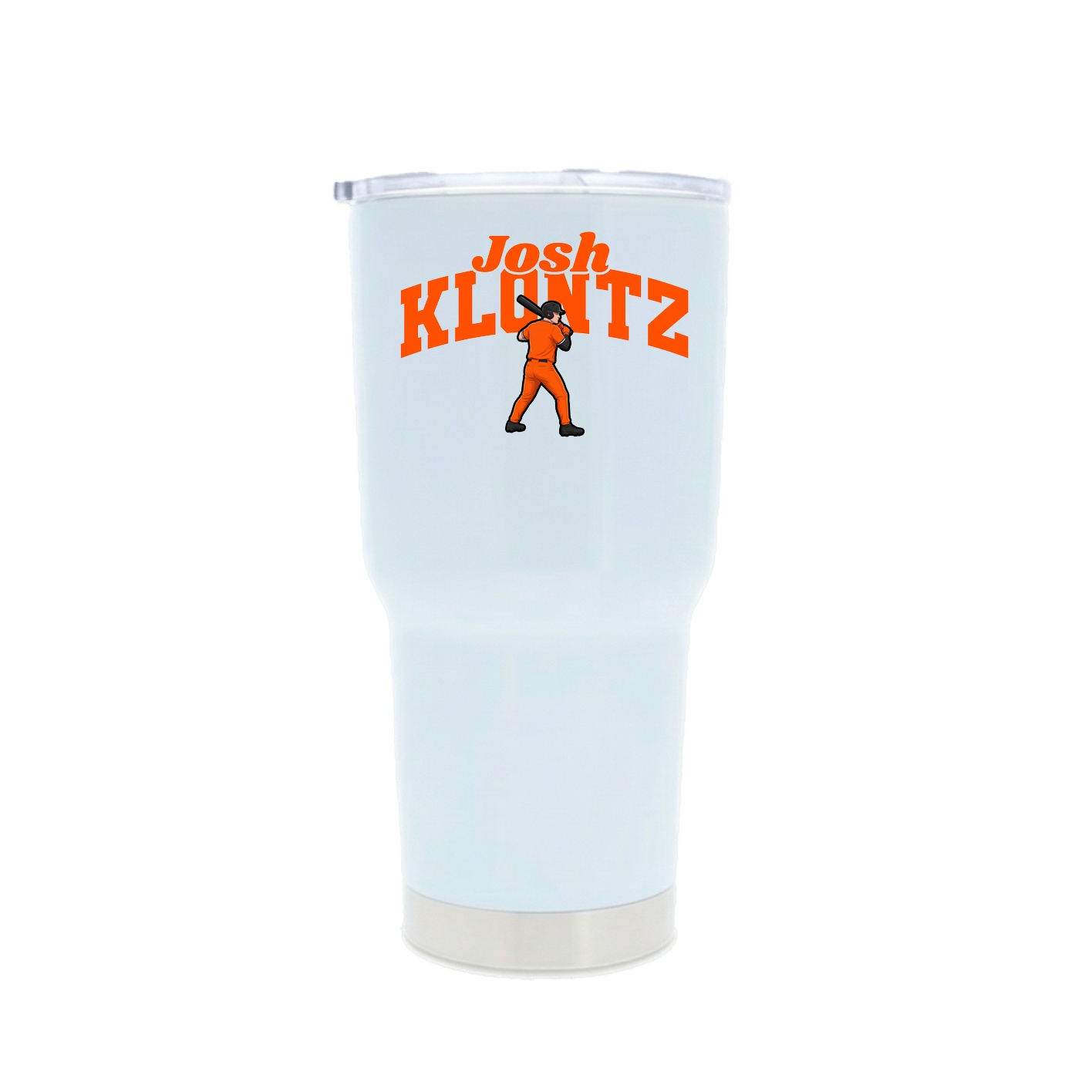 30oz Stainless Steel Tumbler — Signature Arch in White