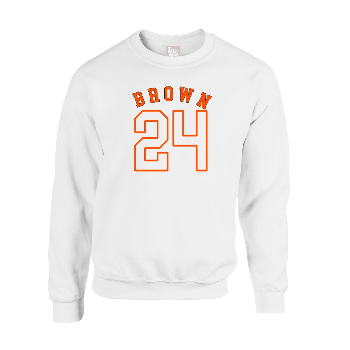 Fleece Crew — Shirsey Arch in White