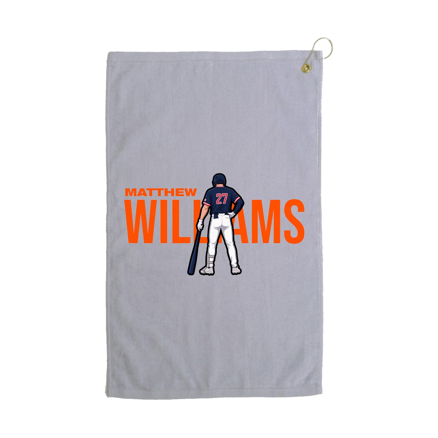 Golf Towel — Player Name in Grey