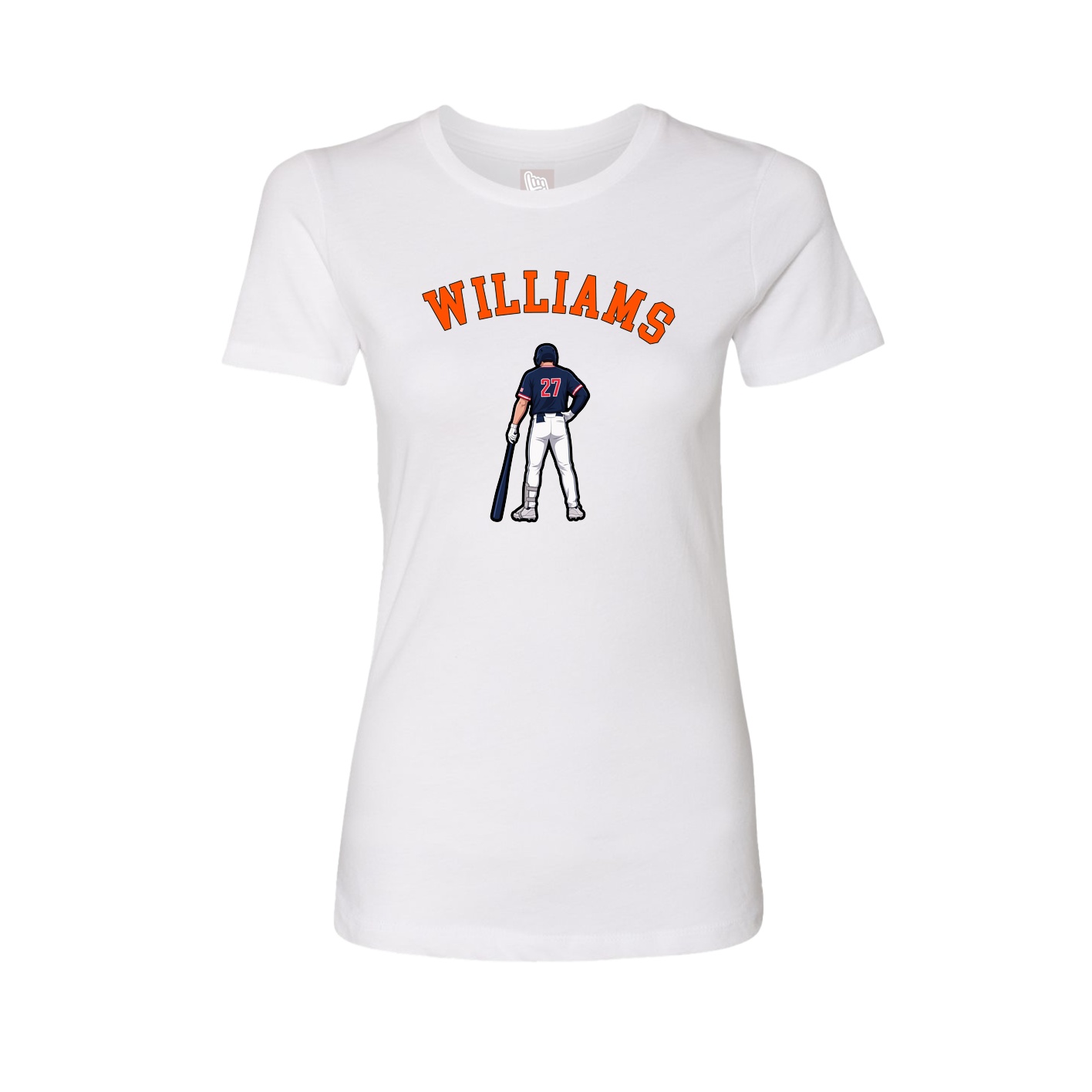 Fitted Women's Tee — Shirsey Arch in White