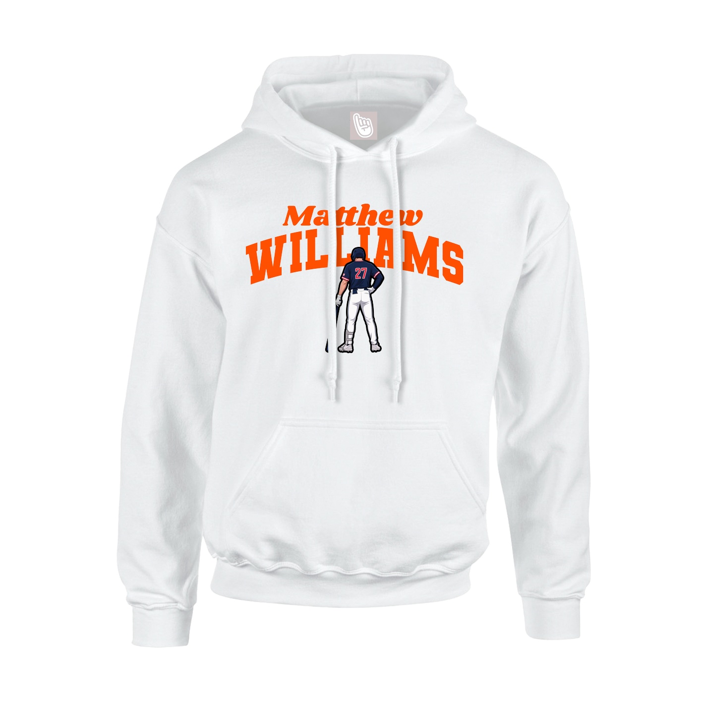 Hoodie — Signature Arch in White