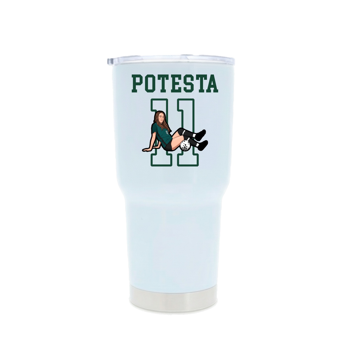 30oz Stainless Steel Tumbler — Shirsey in White
