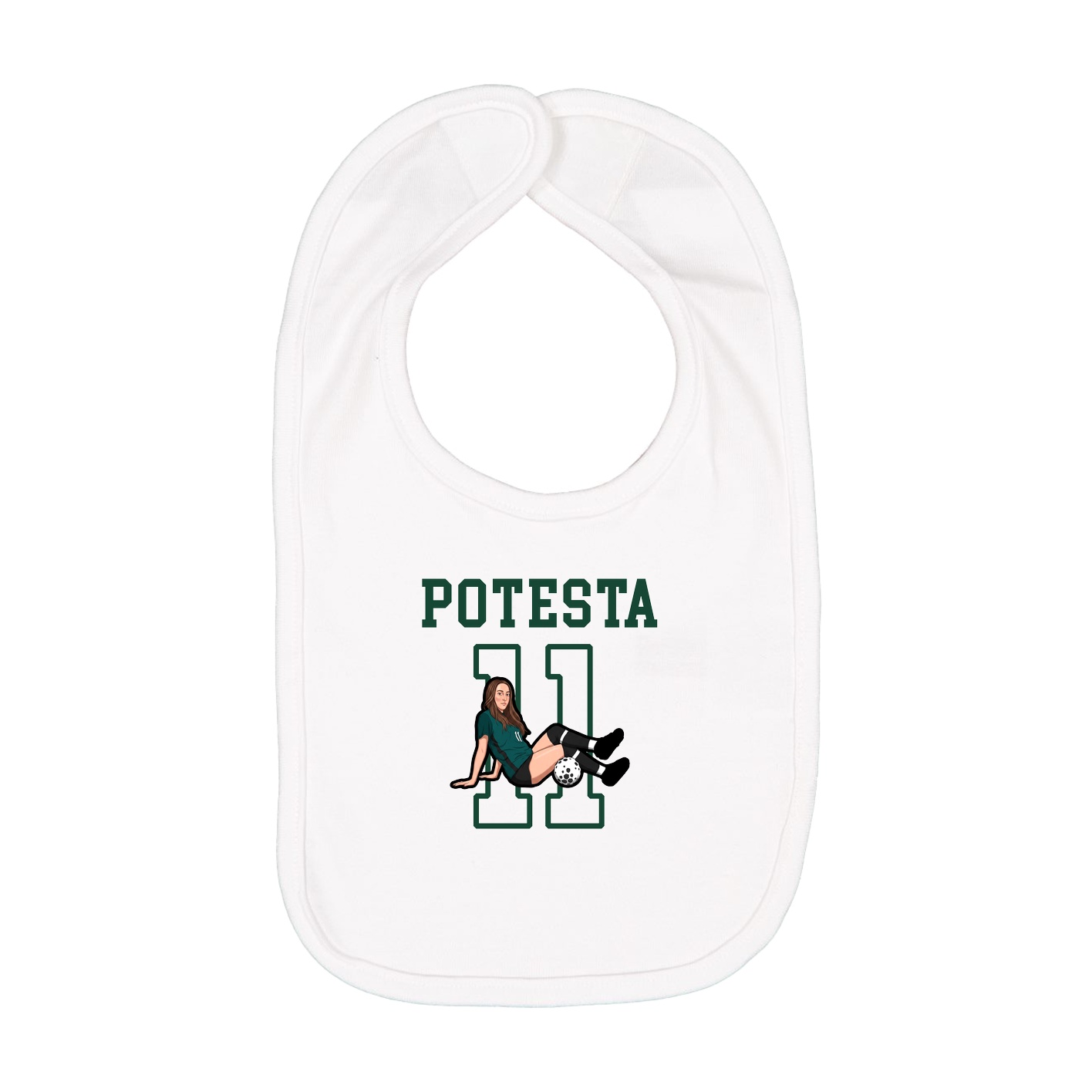 Infant Bib — Shirsey in White