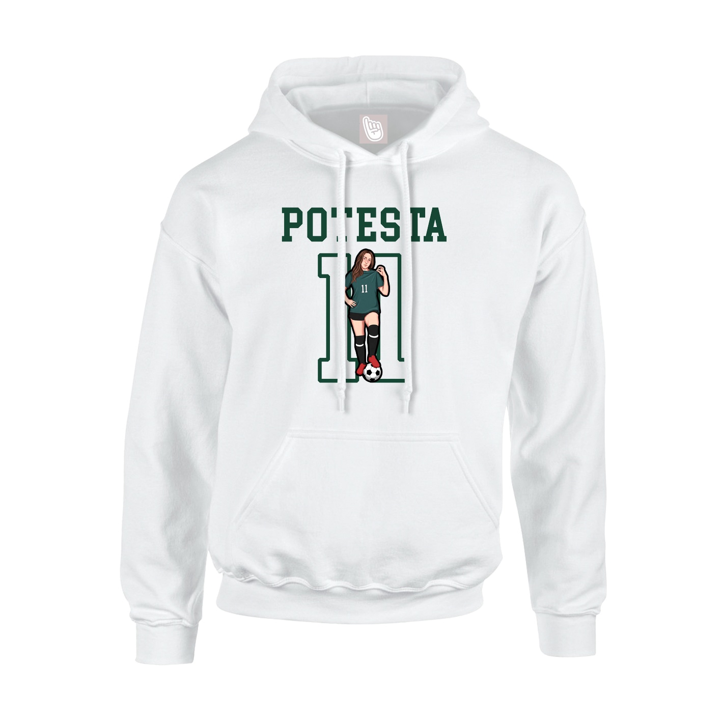 Hoodie — Shirsey in White