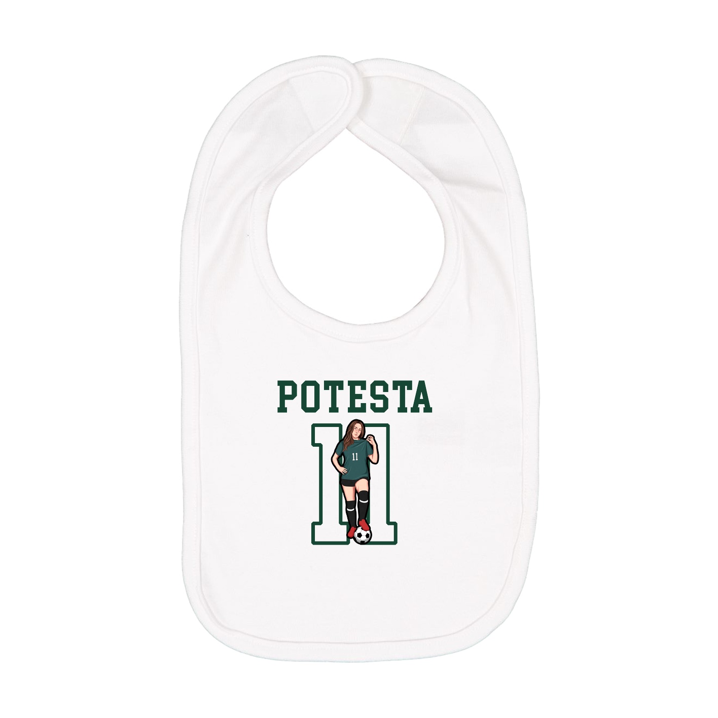 Infant Bib — Shirsey in White