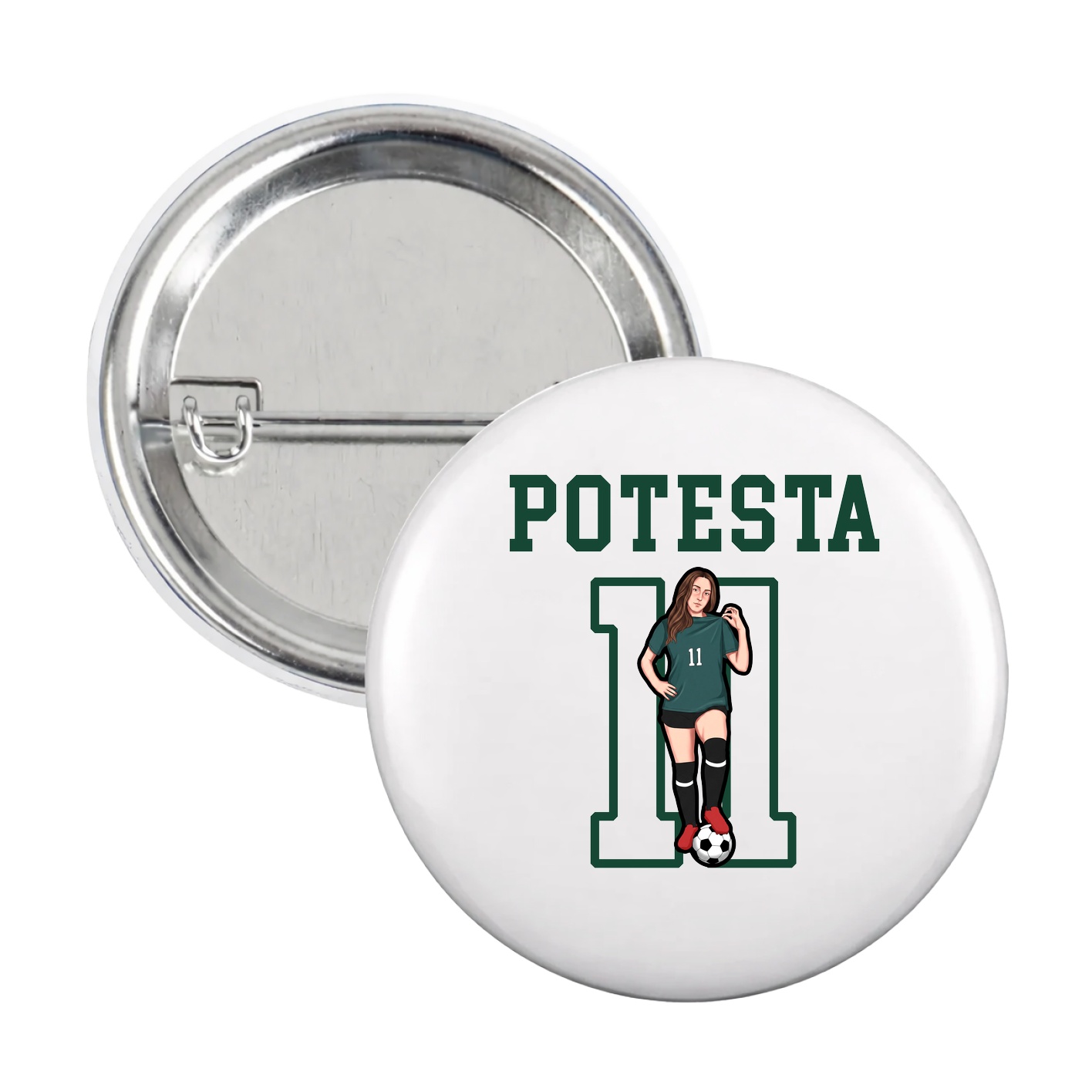 Game Day Button — Shirsey in White