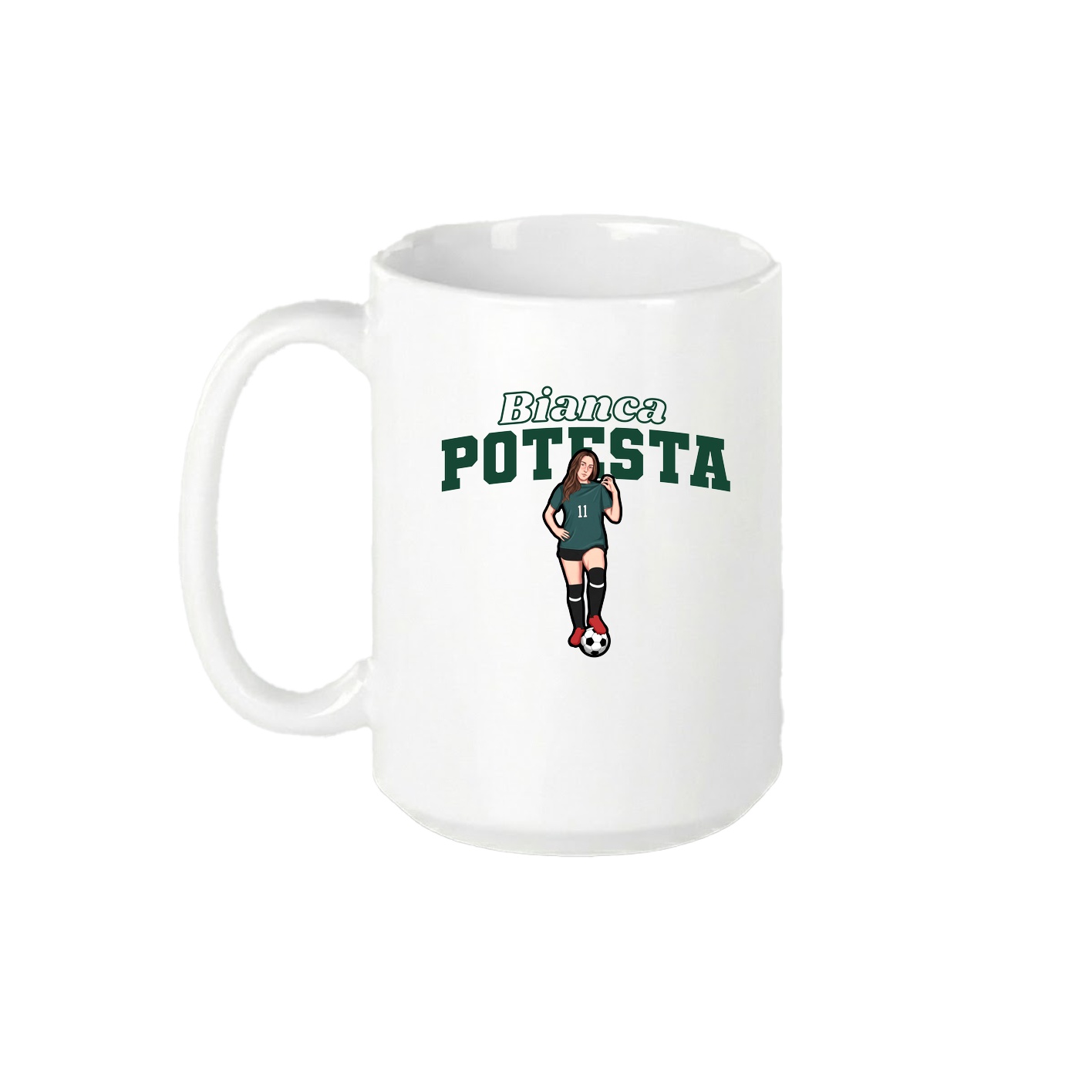 15oz Coffee Mug — Name Arch in White