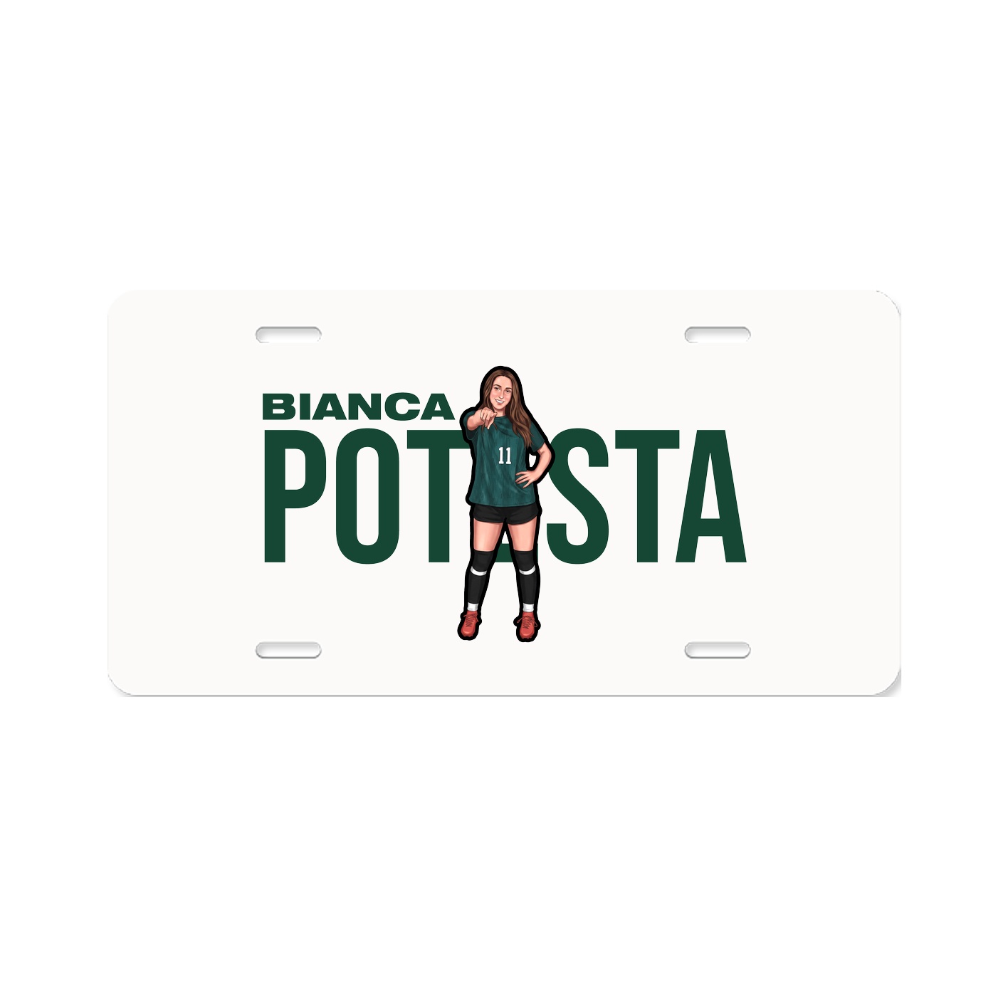 License Plate — Player Name in Classic