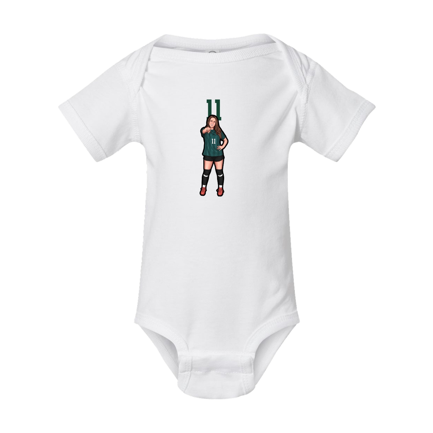 Baby Onesie — Number Top in White