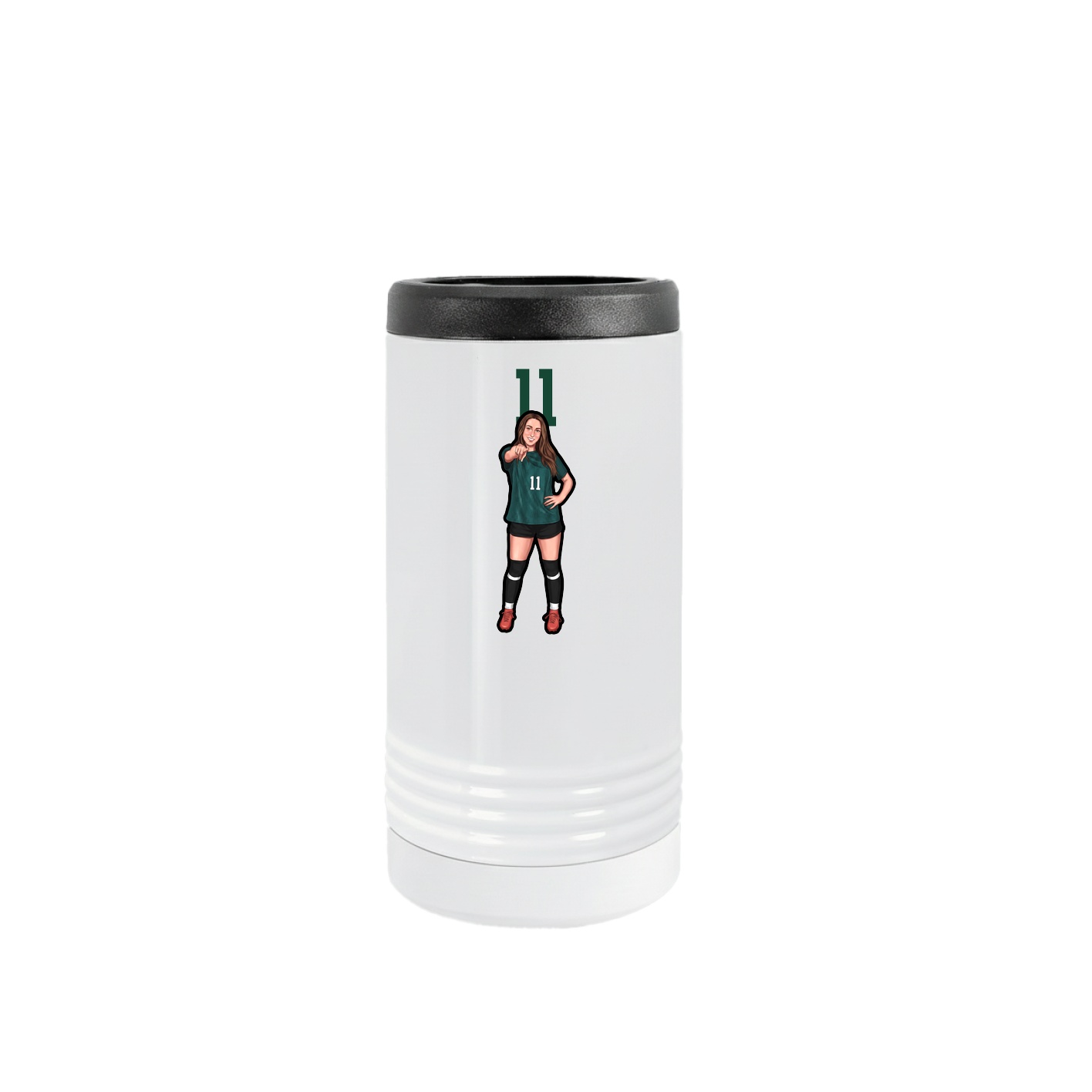 Slim Beverage Holder — Number Top in White